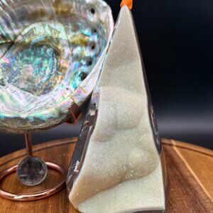 Agate Chalcedony Druzy Diamond Power Point Tower Crystal Geode